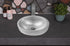 Hand Hammered 17 inch Aluminum Skirted Oval Vessel Bathroom Sink - Nickel